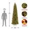 9ft. Pre-lit Feel Real® Downswept Douglas Fir Pencil Artificial Christmas Tree, Clear Lights